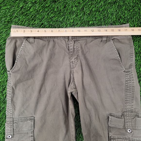 Columbia Utility Cargo Pants Womens 12 34x31 Faded Ripstop Baggy - Picture 12 of 16